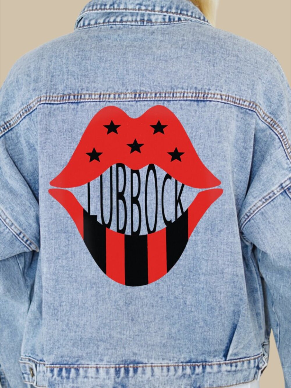 Women's Texas Tech Lubbock Lips Denim Jacket